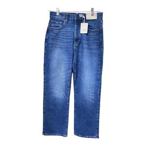 a.n.a High Rise Straight Leg Womens Jeans Dark‎ Wash Button Fly Size 8 NWT